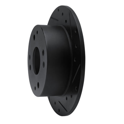 R1 Concepts R1 95-98 Acura TL Rear Right Drilled & Slotted Black Brake Rotor