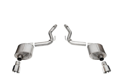 CORSA Performance Corsa 24+ Ford Mustang GT Touring Axle-Back Dual Rear Exit with 4.5in Pro Series Polished Tips