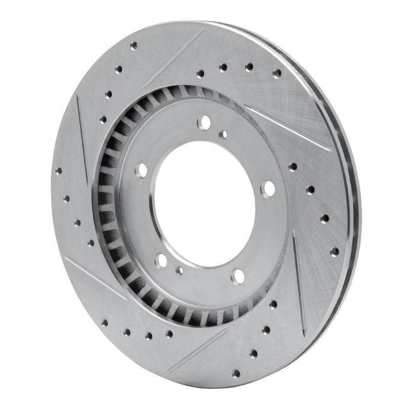R1 Concepts R1 99-08 Chevrolet Tracker Front Right Drilled & Slotted Silver Brake Rotor