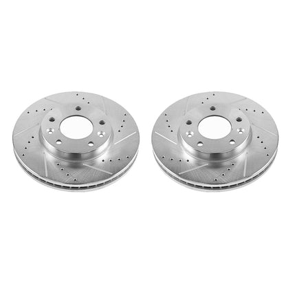 PowerStop Power Stop 03-05 Kia Sedona Front Evolution Drilled & Slotted Rotors - Pair