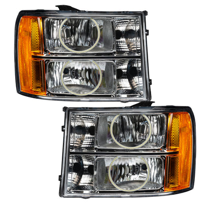 Oracle Lighting 07-13 GMC Sierra Pre-Assembled LED Halo Headlights - Blue