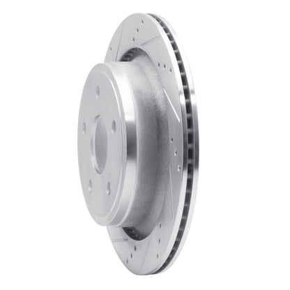 R1 Concepts R1 02-24 Chrysler ASPEN Rear Left Drilled & Slotted Silver Brake Rotor
