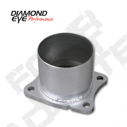 Diamond Eye Performance Diamond Eye ADAPTER 4-BOLT FLANGE 4in INNER DIA CLAMP-ON AL: 01-05 CHEVY/GMC 6.6L 2500/3500 CHV-FBA