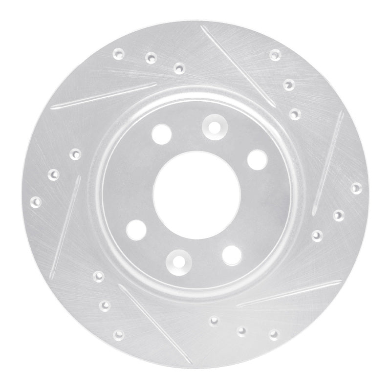 R1 Concepts R1 15-19 Renault Logan (Mexico) Front Right Drilled & Slotted Silver Brake Rotor
