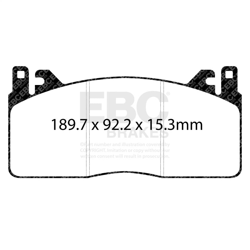 EBC Racing 2016 Ford Mustang Shelby GT350 RP-X Race Front Brake Pads