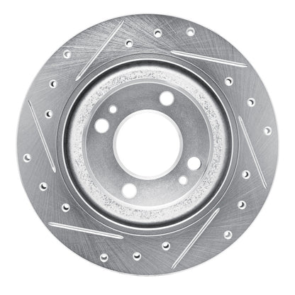 R1 Concepts R1 16-25 Dodge Attitude (Mexico) Front Right Drilled & Slotted Silver Brake Rotor