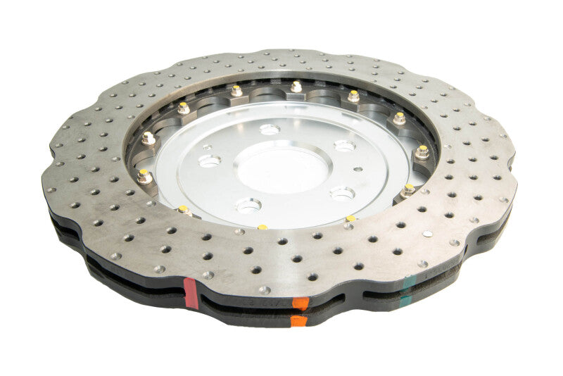 DBA 13-16 Audi RS5 (w/Scalloped edge Iron Discs) Rear 5000 Series Drilled Wavy Rotor w/Silver Hat