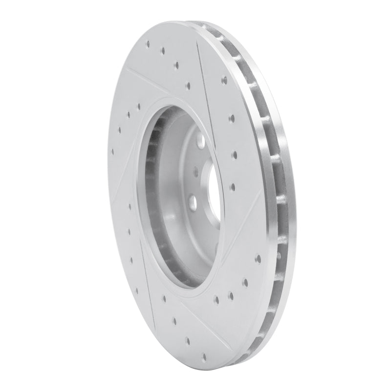 R1 Concepts R1 90-93 Toyota Celica Front Left Drilled & Slotted Silver Brake Rotor