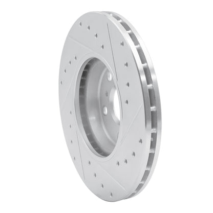 R1 Concepts R1 90-93 Toyota Celica Front Left Drilled & Slotted Silver Brake Rotor