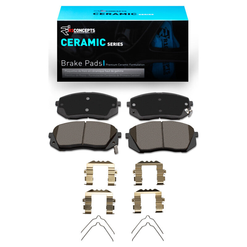 R1 Concepts R1 15-15 Hyundai Sonata Front Ceramic Pads & Hardware Kit