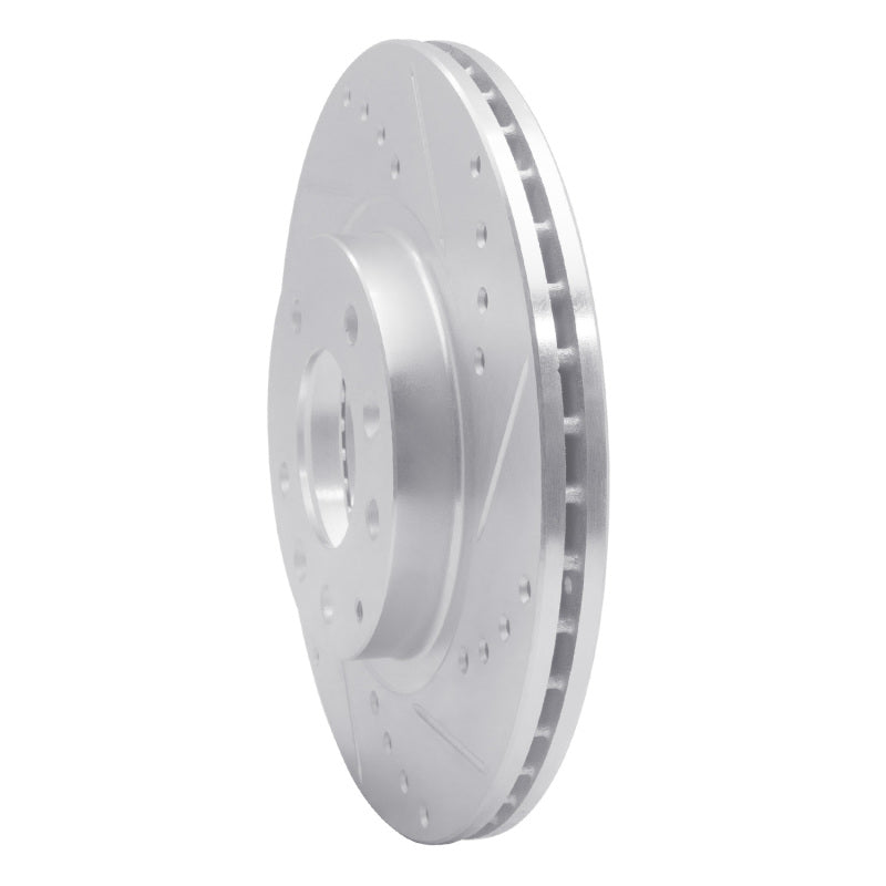 R1 Concepts R1 06-15 Mazda MX-5 Miata Front Right Drilled & Slotted Silver Brake Rotor