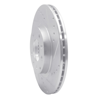 R1 Concepts R1 06-15 Mazda MX-5 Miata Front Right Drilled & Slotted Silver Brake Rotor