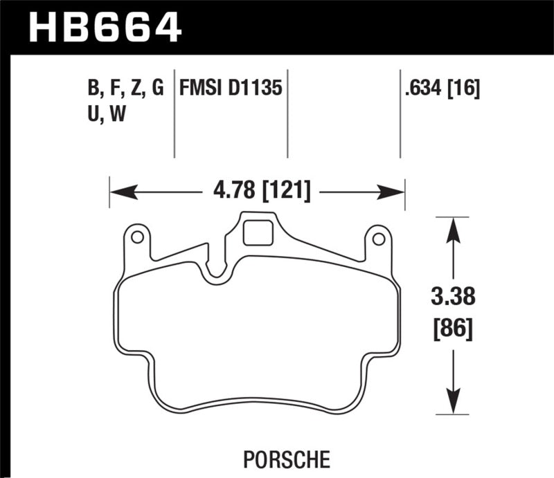 Hawk Performance Hawk 06-14 Porsche Cayman Rear HPS 5.0 Brake Pads