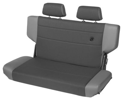 Bestop N-Tumble Seat - 97-06 Jeep Wrangler TJ Rear Trailmax Ii Fold (All Vinyl Charcoal/Gray)