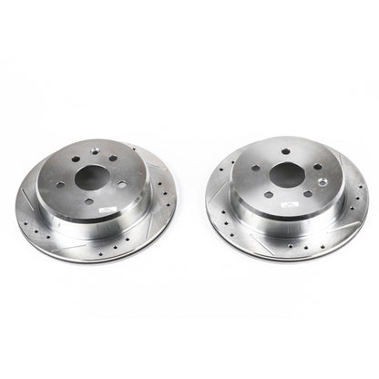 PowerStop Power Stop 92-98 Lexus SC300 Rear Evolution Drilled & Slotted Rotors - Pair