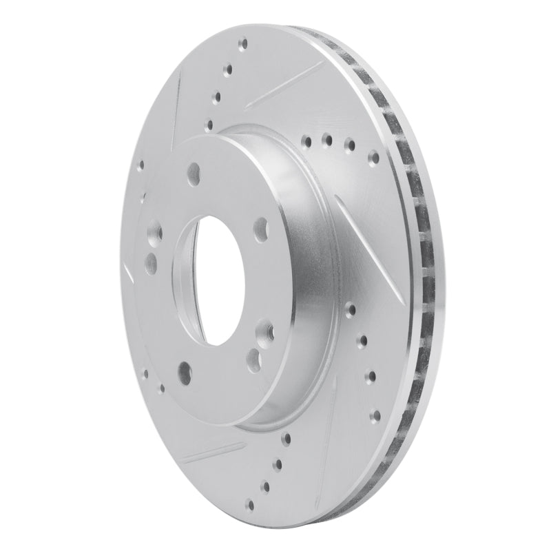 R1 Concepts R1 10-11 Kia SOUL Front Left Drilled & Slotted Silver Brake Rotor