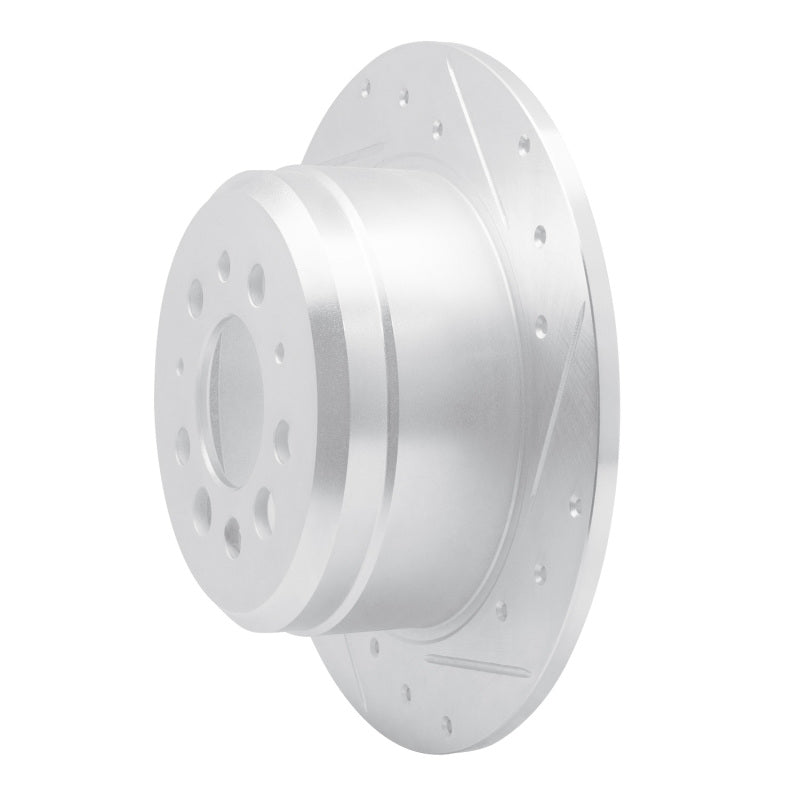 R1 Concepts R1 67-74 Volvo 164 Rear Right Drilled & Slotted Silver Brake Rotor