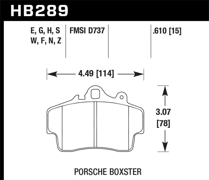 Hawk Performance Hawk 97-08 Porsche Boxster DTC-60 Compound Front Brake Pads