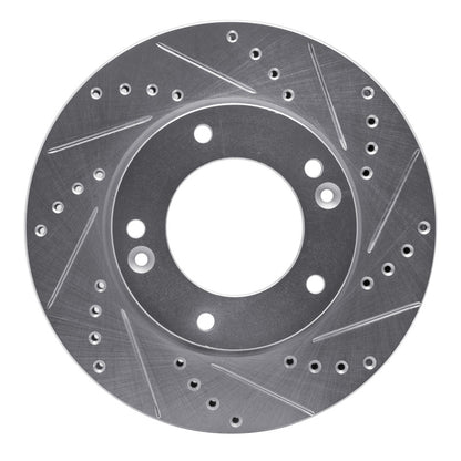 R1 Concepts R1 07-09 Kia SORENTO Front Right Drilled & Slotted Silver Brake Rotor