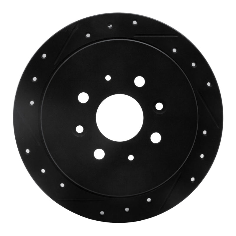 R1 Concepts R1 99-03 Renault SCENIC (Mexico) Rear Left Drilled & Slotted Black Brake Rotor