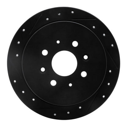 R1 Concepts R1 99-03 Renault SCENIC (Mexico) Rear Left Drilled & Slotted Black Brake Rotor