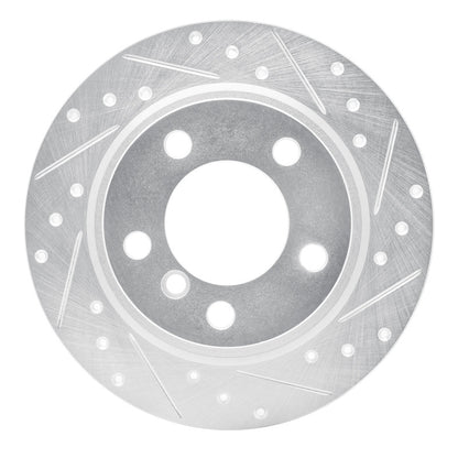 R1 Concepts R1 11-16 Mini Cooper Paceman Rear Right Drilled & Slotted Silver Brake Rotor