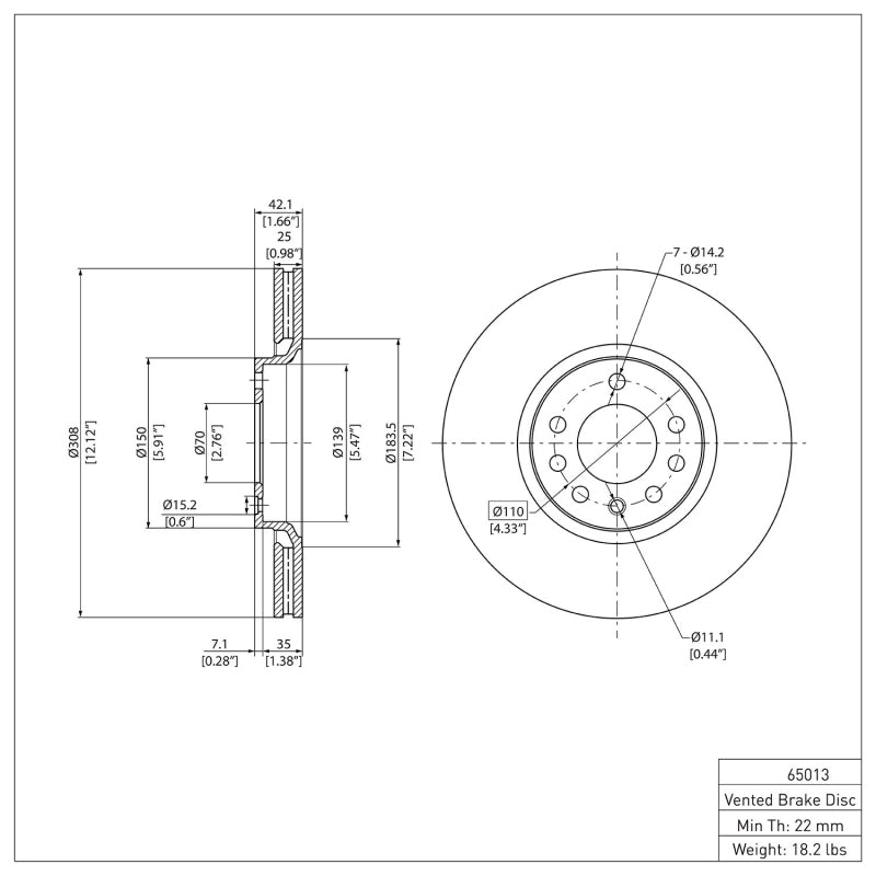 DFC 99-10 Chevrolet/Opel Zafira (Mexico) Front GeoSPEC Coated Rotor
