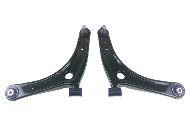 SuperPro 2008 Mitsubishi Lancer GTS Front Lower Control Arm Set w/ Bushings - w/ Positive Caster