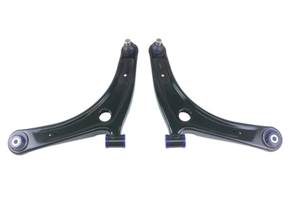 SuperPro 2008 Mitsubishi Lancer GTS Front Lower Control Arm Set w/ Bushings - w/ Positive Caster