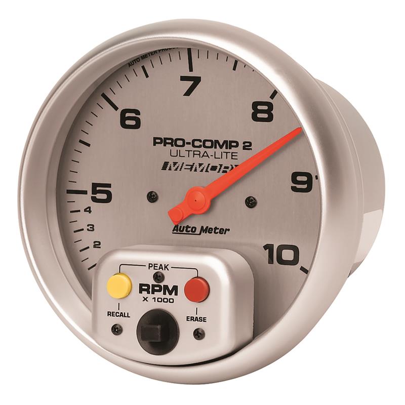 Autometer Ultra-Lite 5 inch 10K RPM In Dash Dual Range w/ Memory Tachometer