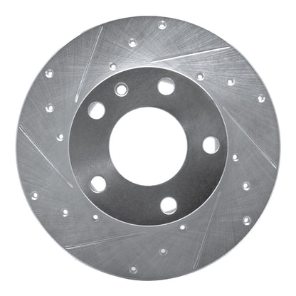 R1 Concepts R1 76-76 BMW 530I Front Left Drilled & Slotted Silver Brake Rotor