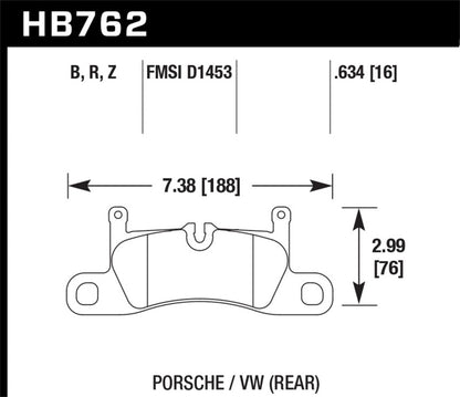 Hawk Performance Hawk 15-17 Porsche Cayenne / 15-16 Volkswagen Touareg HPS Street Rear Brake Pads