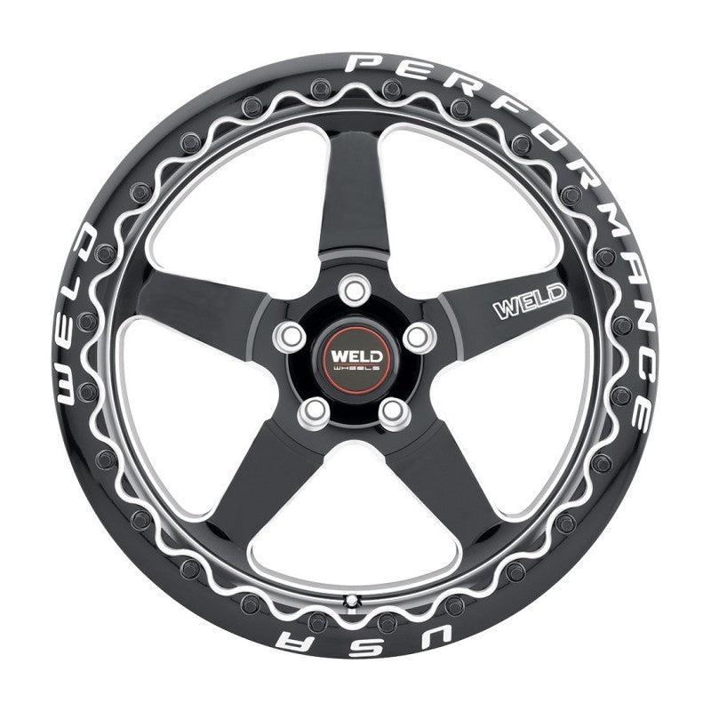 Weld S904 18x12 Ventura Beadlock 5x120 ET52 BS8.55 Gloss BLK MIL DIA 78.1