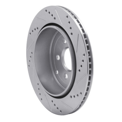 R1 Concepts R1 08-12 Land Rover LR2 Rear Left Drilled & Slotted Silver Brake Rotor