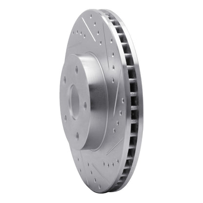 R1 Concepts R1 92-97 Subaru SVX Front Right Drilled & Slotted Silver Brake Rotor