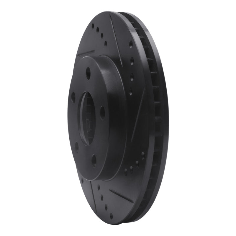 R1 Concepts R1 97-05 Chevrolet Classic Front Right Drilled & Slotted Black Brake Rotor