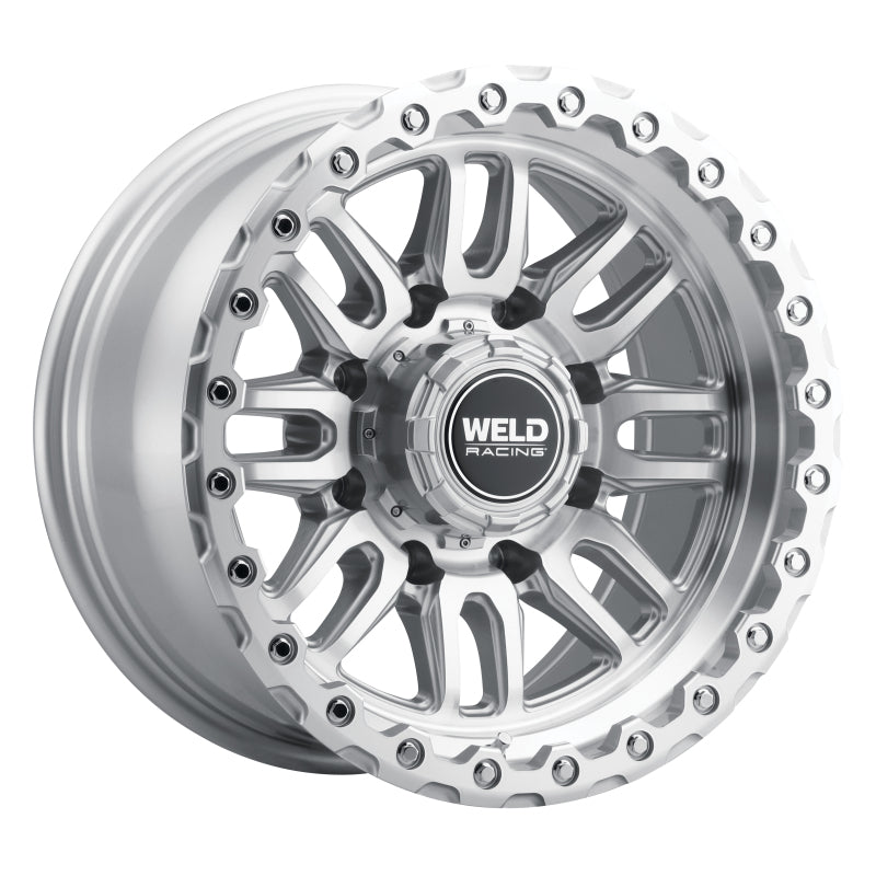 Weld Off-Road Swift 17x9in - 8x170 BP - ET-12 - 125.1mm CB - Gloss Silver Machined Wheel & Ring