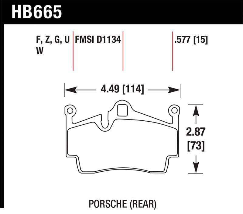 Hawk Performance Hawk 2012-2015 Porsche Boxster DTC-60 Race Rear Brake Pads