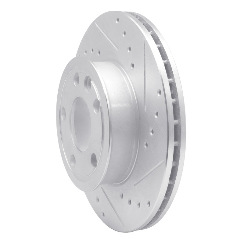 R1 Concepts R1 92-95 Volkswagen EuroVan Front Right Drilled & Slotted Silver Brake Rotor