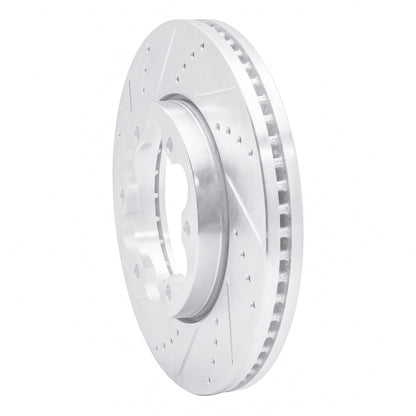 R1 Concepts R1 03-06 Renault Laguna (Mexico) Front Left Drilled & Slotted Silver Brake Rotor