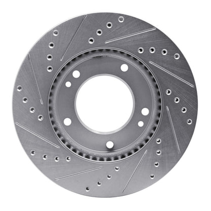 R1 Concepts R1 07-09 Kia SORENTO Front Right Drilled & Slotted Silver Brake Rotor