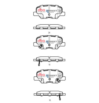 DBA 14-17 Mazda 3 (Mexico Build) Rear SSEV Street Series Brake Pads