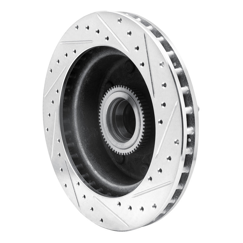 R1 Concepts R1 94-97 Dodge B200 / B200 Van / B250 Front Left Drilled & Slotted Silver Brake Rotor