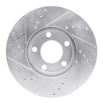 R1 Concepts R1 98-98 Volkswagen Passat (USA/Canada) Front Right Drilled & Slotted Silver Brake Rotor