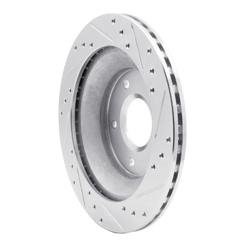 R1 Concepts R1 88-94 Chevrolet Corvette Front Left Drilled & Slotted Silver Brake Rotor