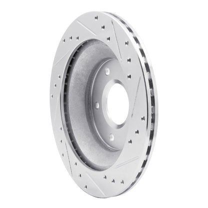 R1 Concepts R1 88-94 Chevrolet Corvette Front Left Drilled & Slotted Silver Brake Rotor