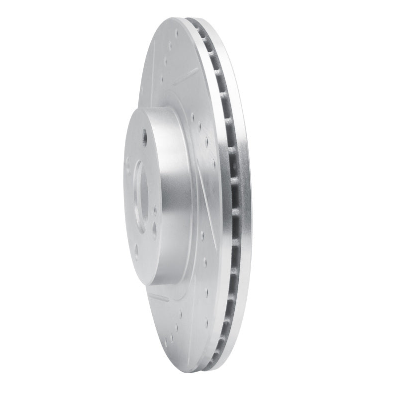 R1 Concepts R1 01-05 Mazda Miata Front Left Drilled & Slotted Silver Brake Rotor