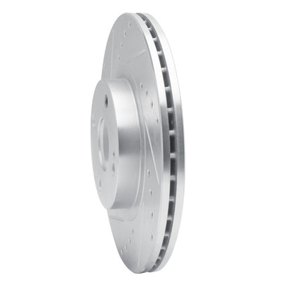 R1 Concepts R1 01-05 Mazda Miata Front Left Drilled & Slotted Silver Brake Rotor