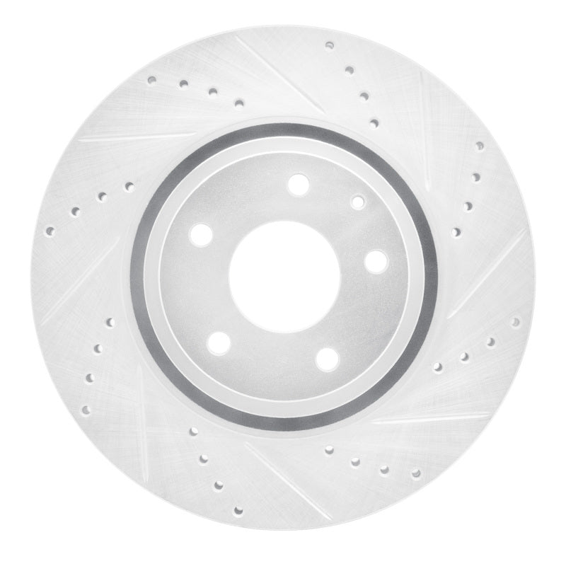 R1 Concepts R1 16-25 Mazda 6 Front Right Drilled & Slotted Silver Brake Rotor