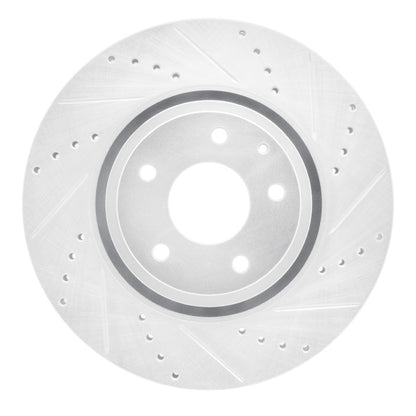 R1 Concepts R1 16-25 Mazda 6 Front Right Drilled & Slotted Silver Brake Rotor